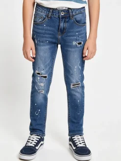 Run Boy Jeans skinny da ragazzo con strappi - jeans