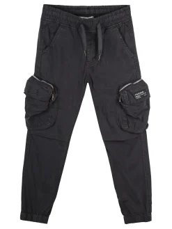 Run Boy Pantaloni cargo da ragazzo con elastico finale - blu scuro