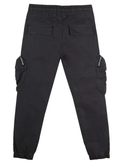 Run Boy Pantaloni cargo da ragazzo con elastico finale - blu scuro