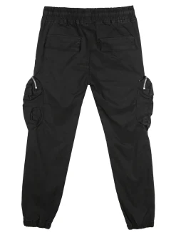 Run Boy Pantaloni cargo da ragazzo con elastico finale - nero