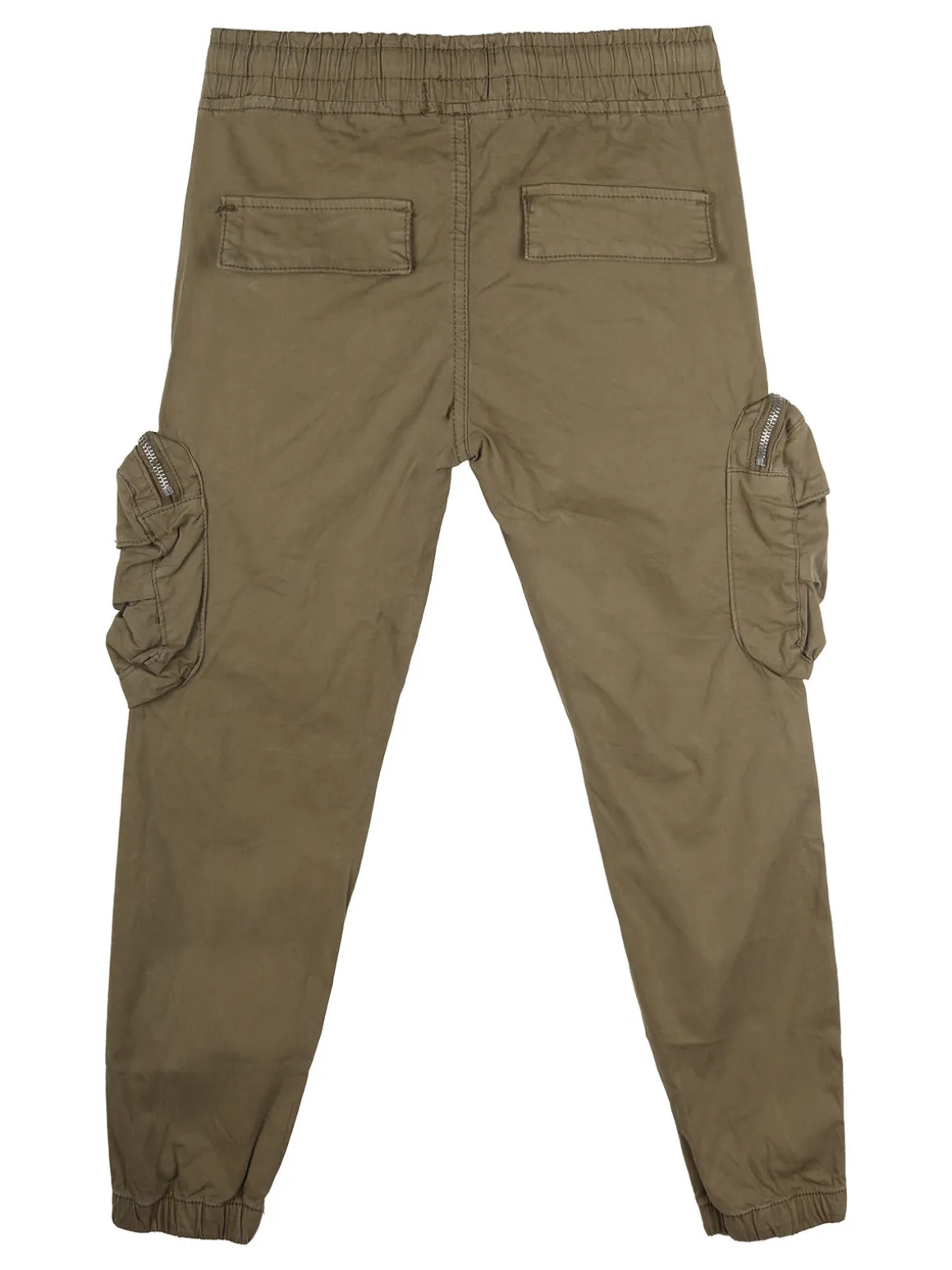 Run Boy Pantaloni cargo da ragazzo con elastico finale - militare