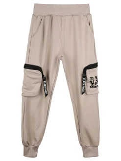 Run Boy Pantaloni da bambino cargo con polsini - taupe