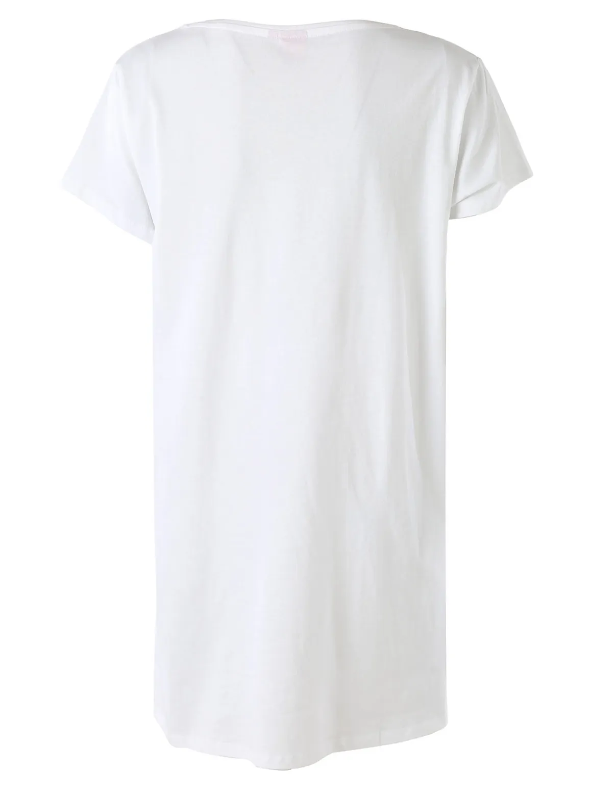 Sabor Cherry-Coke maxi t-shirt donna in cotone a maniche corte con stampa disegno - lilla
