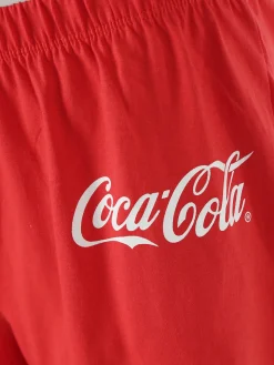 Sabor Cherry-Coke Pigiama corto da donna in cotone con stampe - bianco