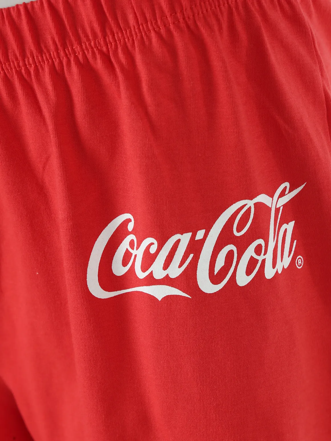 Sabor Cherry-Coke Pigiama corto da donna in cotone con stampe - bianco