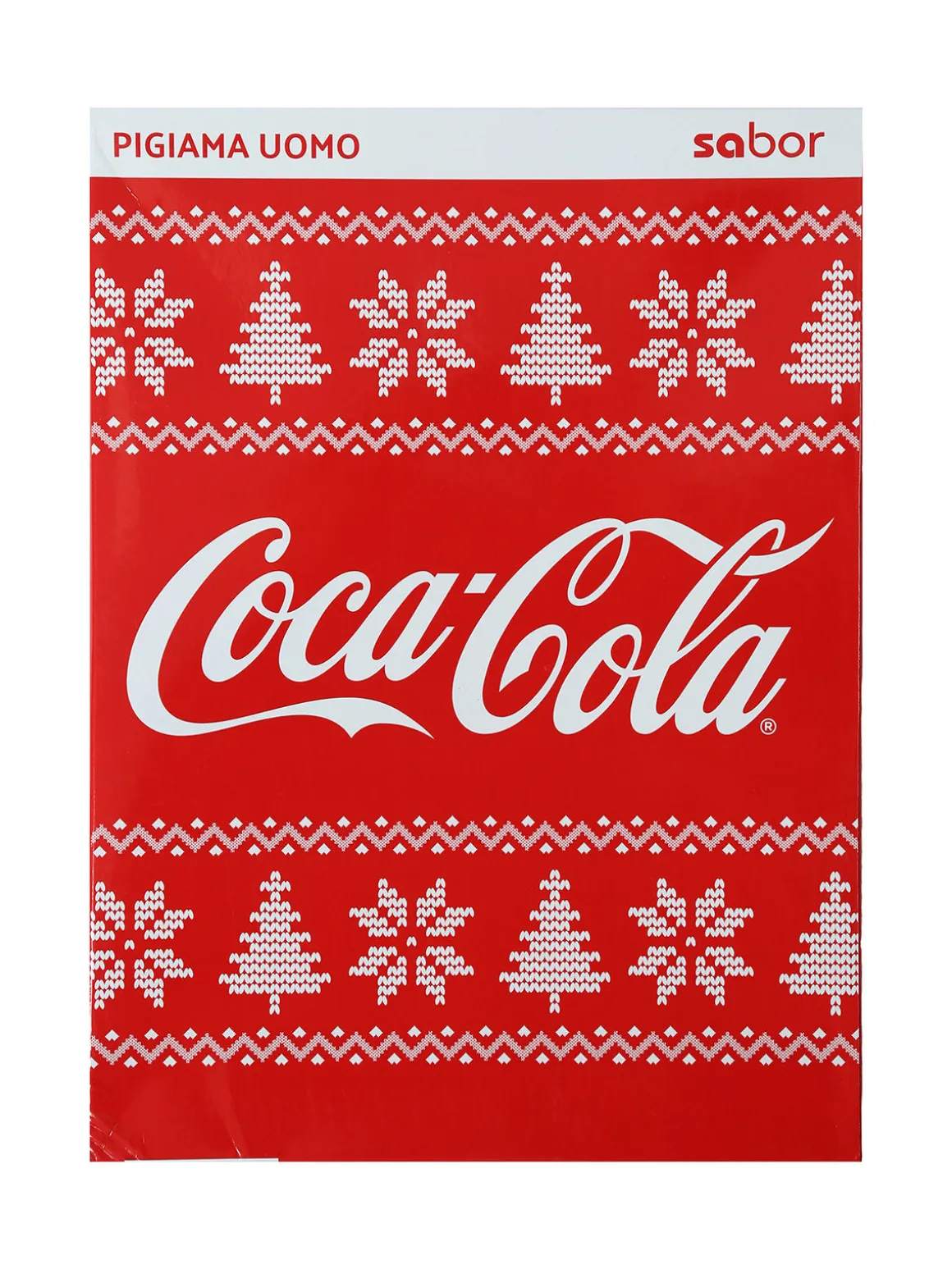 Sabor Coca -Cola Pigiama natalizio uomo in cotone - rosso