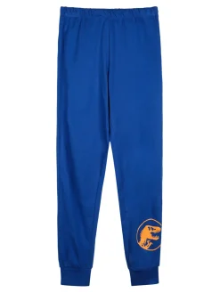 Sabor Jurassic world pigiama lungo da bambino in cotone - blu