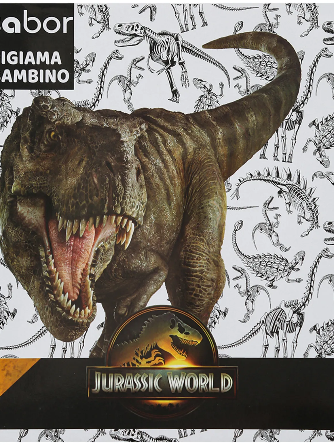 Sabor Jurassic world pigiama lungo da bambino in cotone - verde