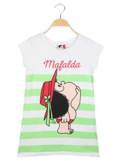 Sabor MAFALDA e SNOOPY Maxi t-shirt manica corta da bambina con stampa