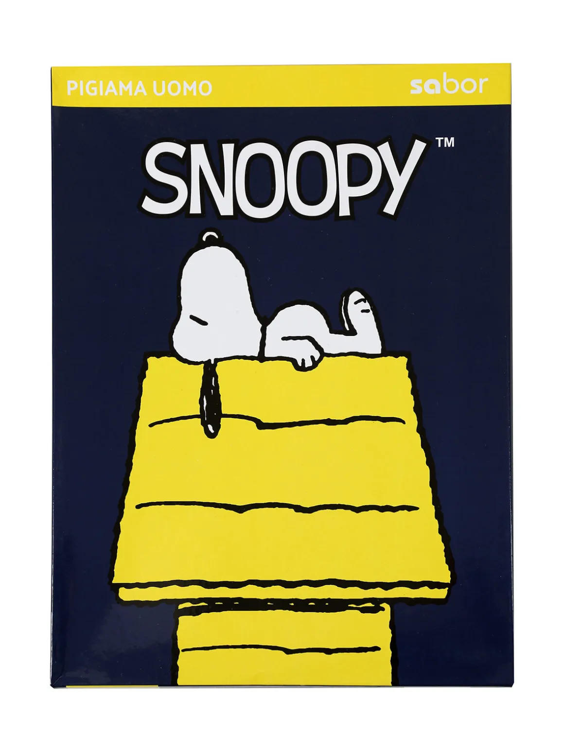 Sabor Snoopy pigiama lungo da uomo in cotone - jeans