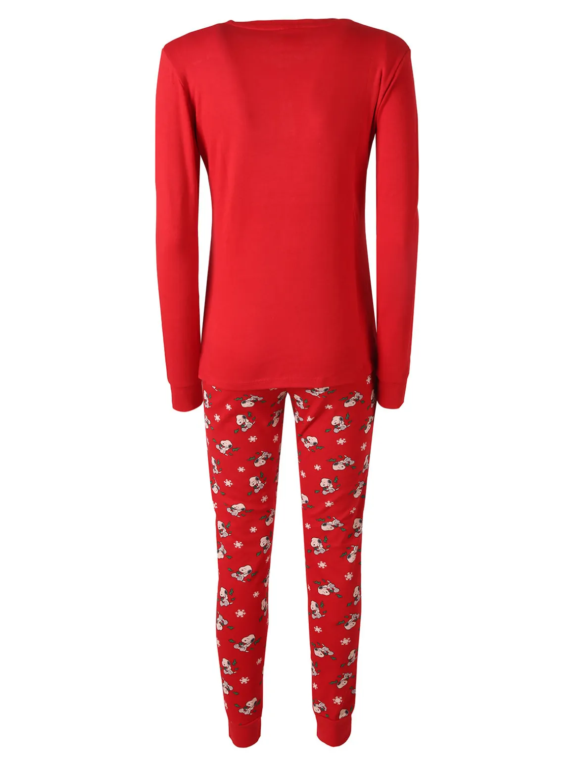 Sabor Snoopy pigiama natalizio donna in cotone - rosso