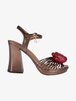 Saralòpez Sandali alti donna con rosa