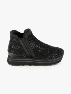 Saralòpez Sneakers alte da donna con strass