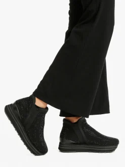 Saralòpez Sneakers alte da donna con strass