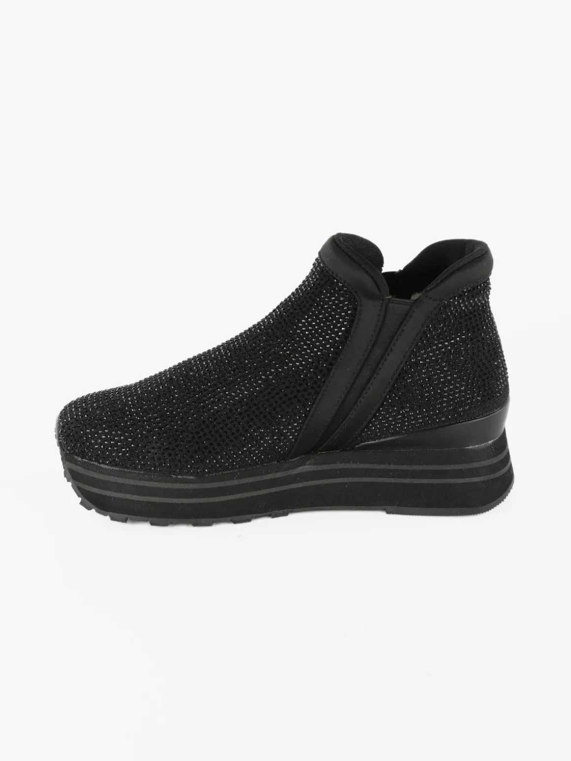 Saralòpez Sneakers alte da donna con strass