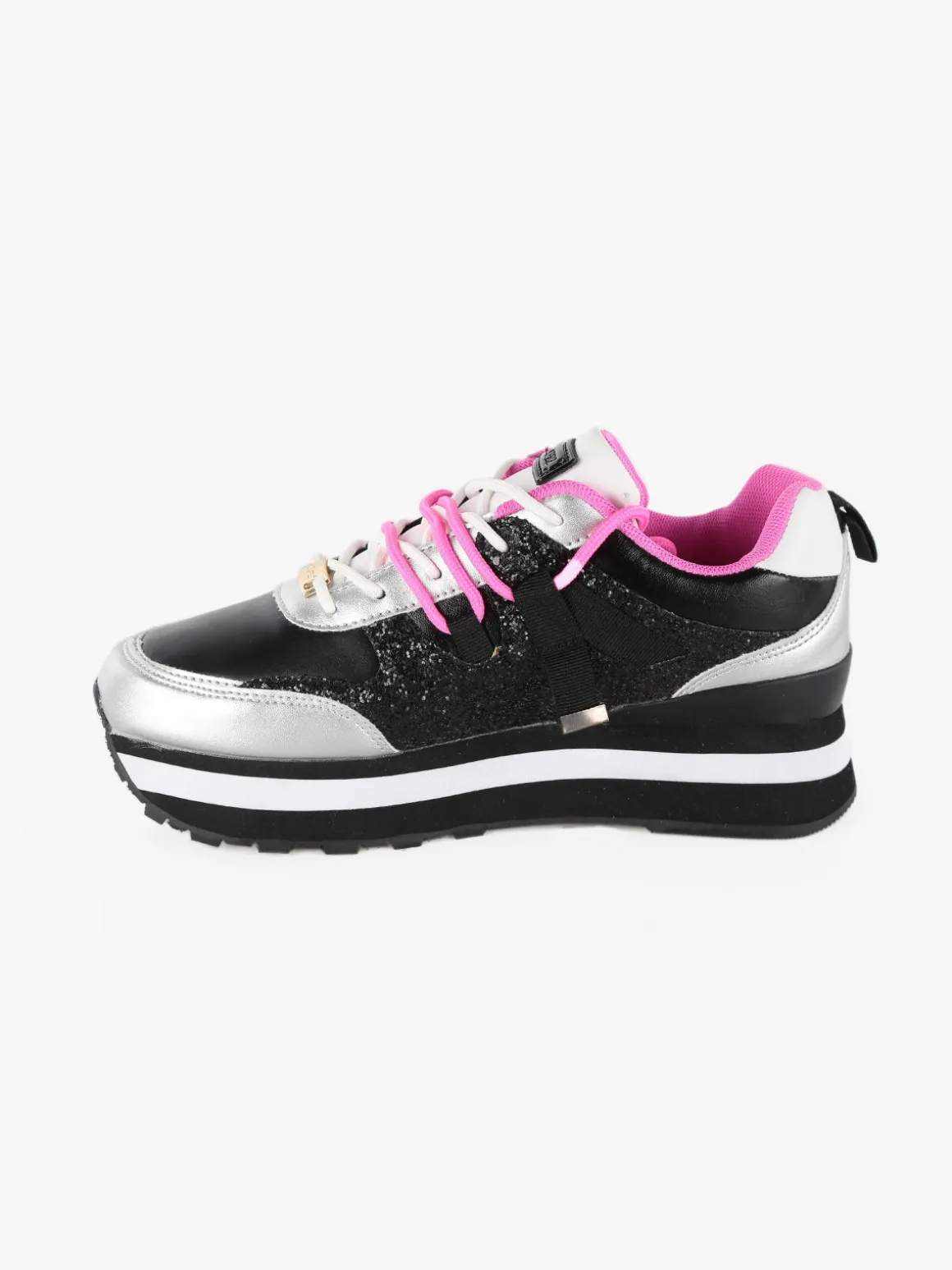 Saralòpez Sneakers stringate con strass da donna