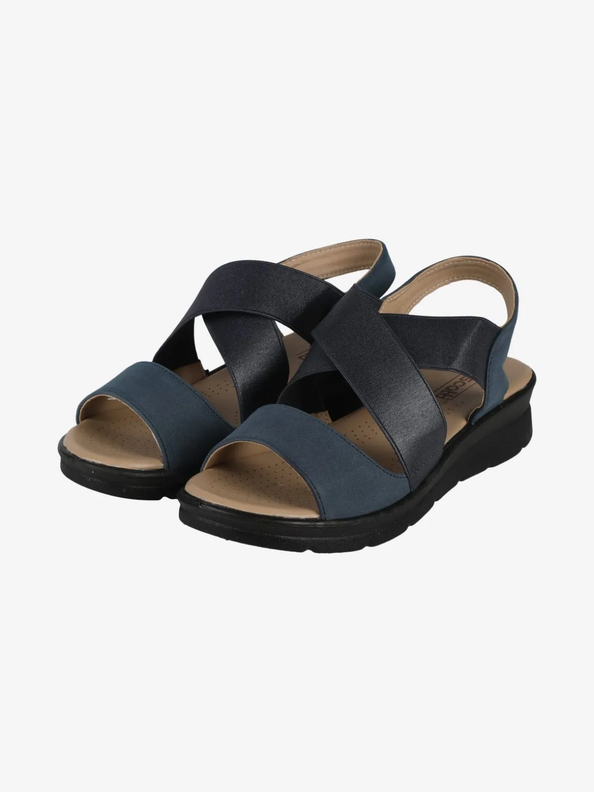 Scatti Sandali donna comfort con zeppa e fasce intrecciate