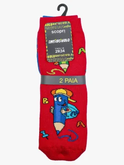 Scopri Confezione da 2 paia di calze antiscivolo da bambino