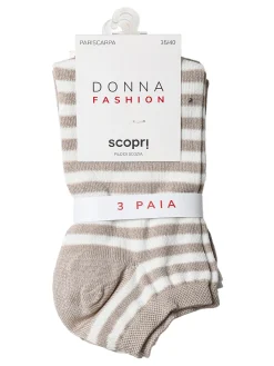 Scopri Confezione da 3 paia di calze corte donna in filo di scozia