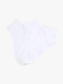 Scopri Confezione da 3 paia di calze corte unisex - bianco
