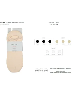Scopri Confezione da 3 paia di calze fantasmini in cotone elasticizzato - nudo