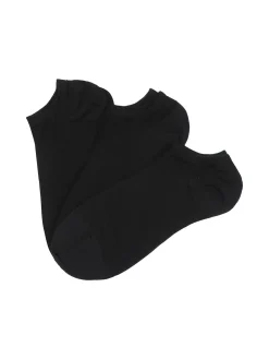 Scopri Confezione da 3 paia di minicalze unisex in cotone elasticizzato - nero