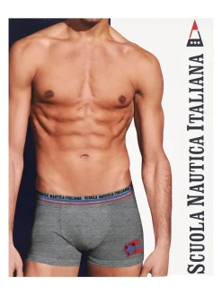 Scuola Nautica Italiana Boxer da uomo in cotone elastico