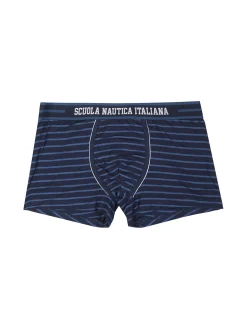 Scuola Nautica Italiana Boxer uomo in cotone a righe