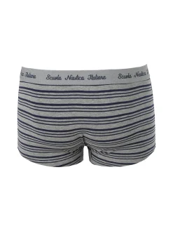 Scuola Nautica Italiana Boxer da uomo rigati in cotone stretch - grigio