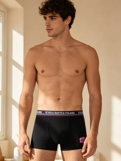 Scuola Nautica Italiana Boxer da uomo in cotone elastico