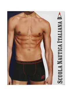 Scuola Nautica Italiana Boxer uomo in cotone stretch - grigio scuro
