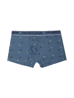 Scuola Nautica Italiana Boxer uomo in cotone con stampe