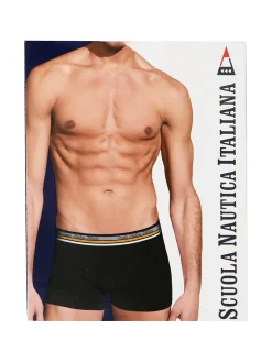 Scuola Nautica Italiana Boxer da uomo in cotone stretch - blu scuro