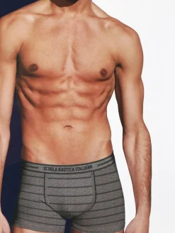 Scuola Nautica Italiana Boxer uomo in cotone a righe