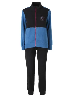 Scuola Nautica Italiana Completo tuta da donna in pile full zip - blu