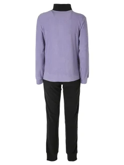Scuola Nautica Italiana Completo tuta da donna in pile full zip - lilla