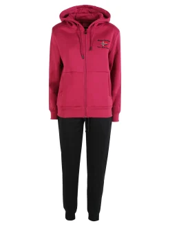 Scuola Nautica Italiana Completo tuta donna invernale 2 pezzi con cappuccio e zip - fragola