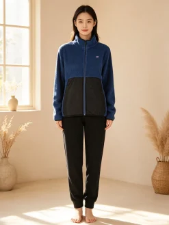 Scuola Nautica Italiana Completo tuta donna in pile con felpa e pantaloni - jeans