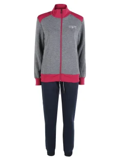 Scuola Nautica Italiana Completo tuta donna in pile con felpa e pantaloni - viola