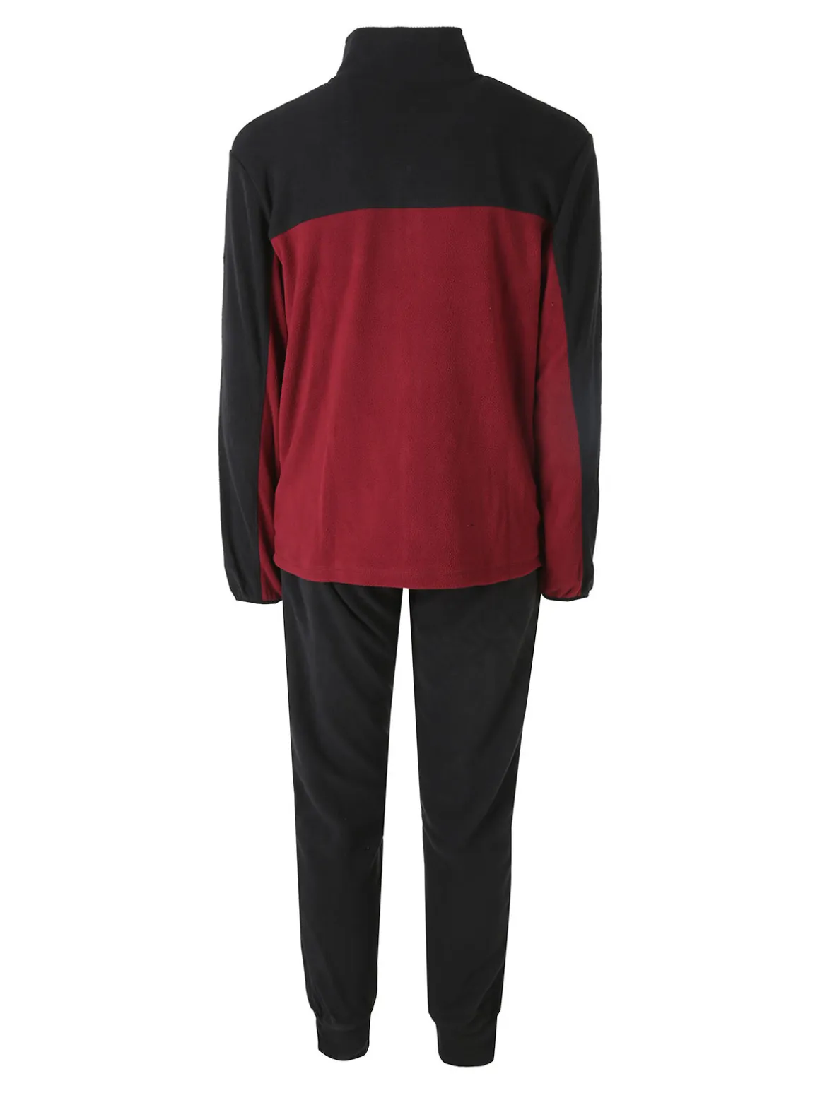 Scuola Nautica Italiana Completo tuta da uomo in pile full zip - bordeaux