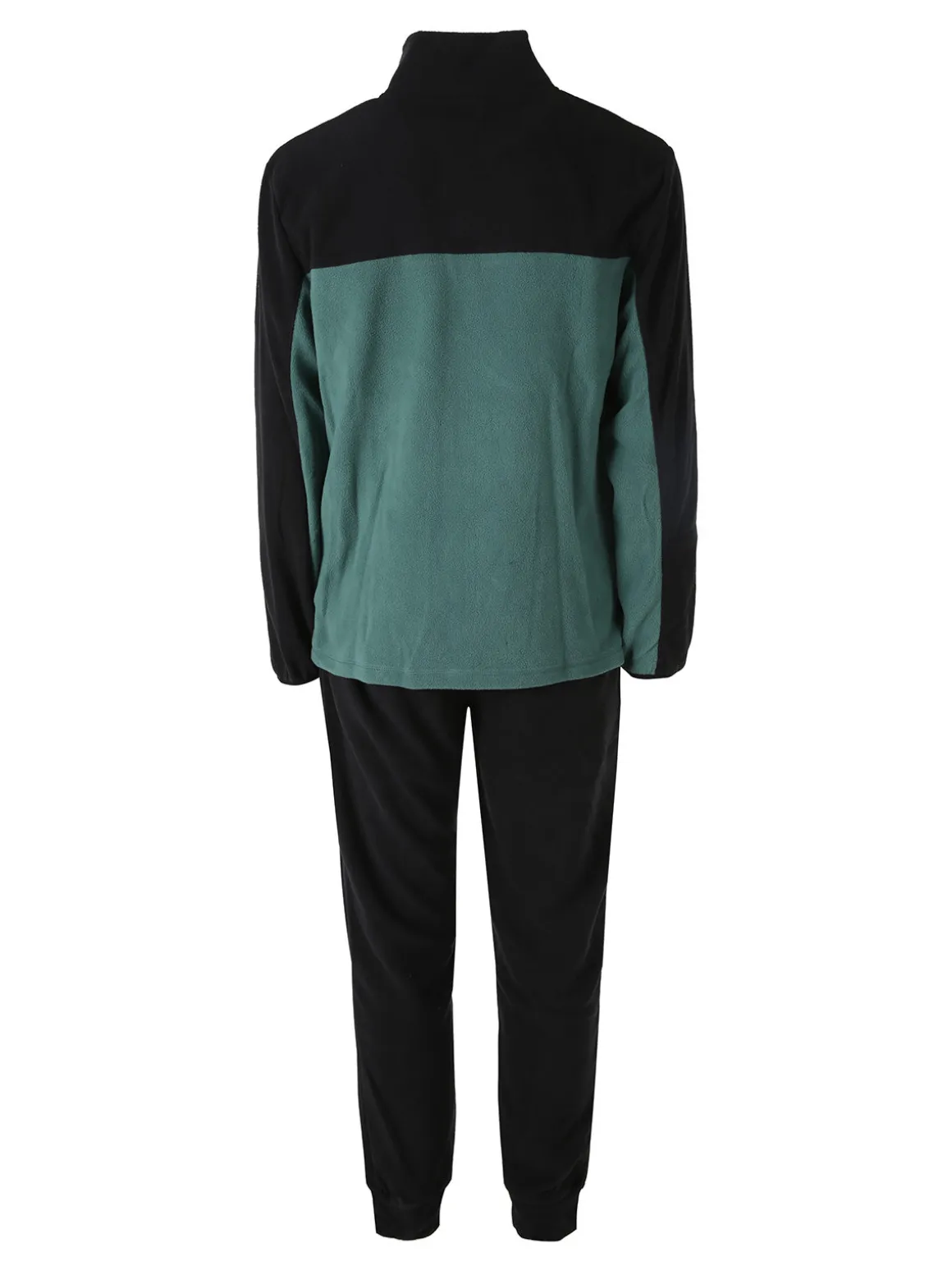Scuola Nautica Italiana Completo tuta da uomo in pile full zip - verde