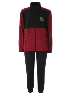 Scuola Nautica Italiana Completo tuta da uomo in pile full zip - nero