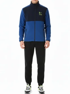 Scuola Nautica Italiana Completo tuta da uomo in pile full zip - blu scuro