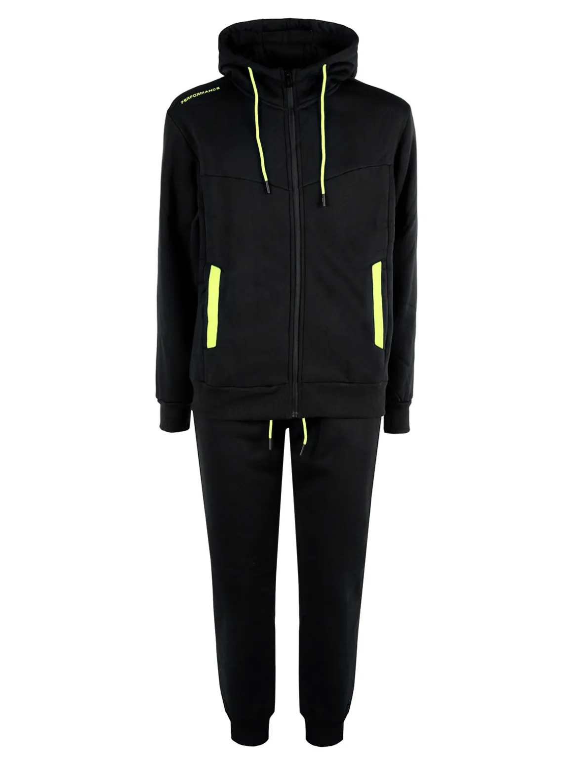 Scuola Nautica Italiana Completo tuta invernale da uomo 2 pezzi con cappuccio e zip - nero