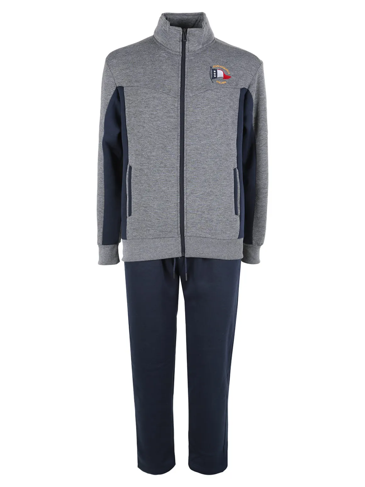 Scuola Nautica Italiana Completo tuta invernale da uomo con felpa e pantaloni - grigio scuro