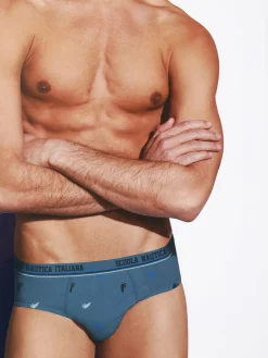 Scuola Nautica Italiana Slip uomo in cotone con stampe
