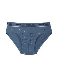 Scuola Nautica Italiana Slip uomo in cotone con stampe