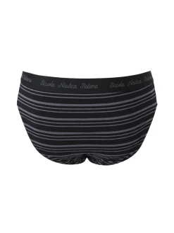Scuola Nautica Italiana Slip da uomo a righe in cotone elasticizzato - nero