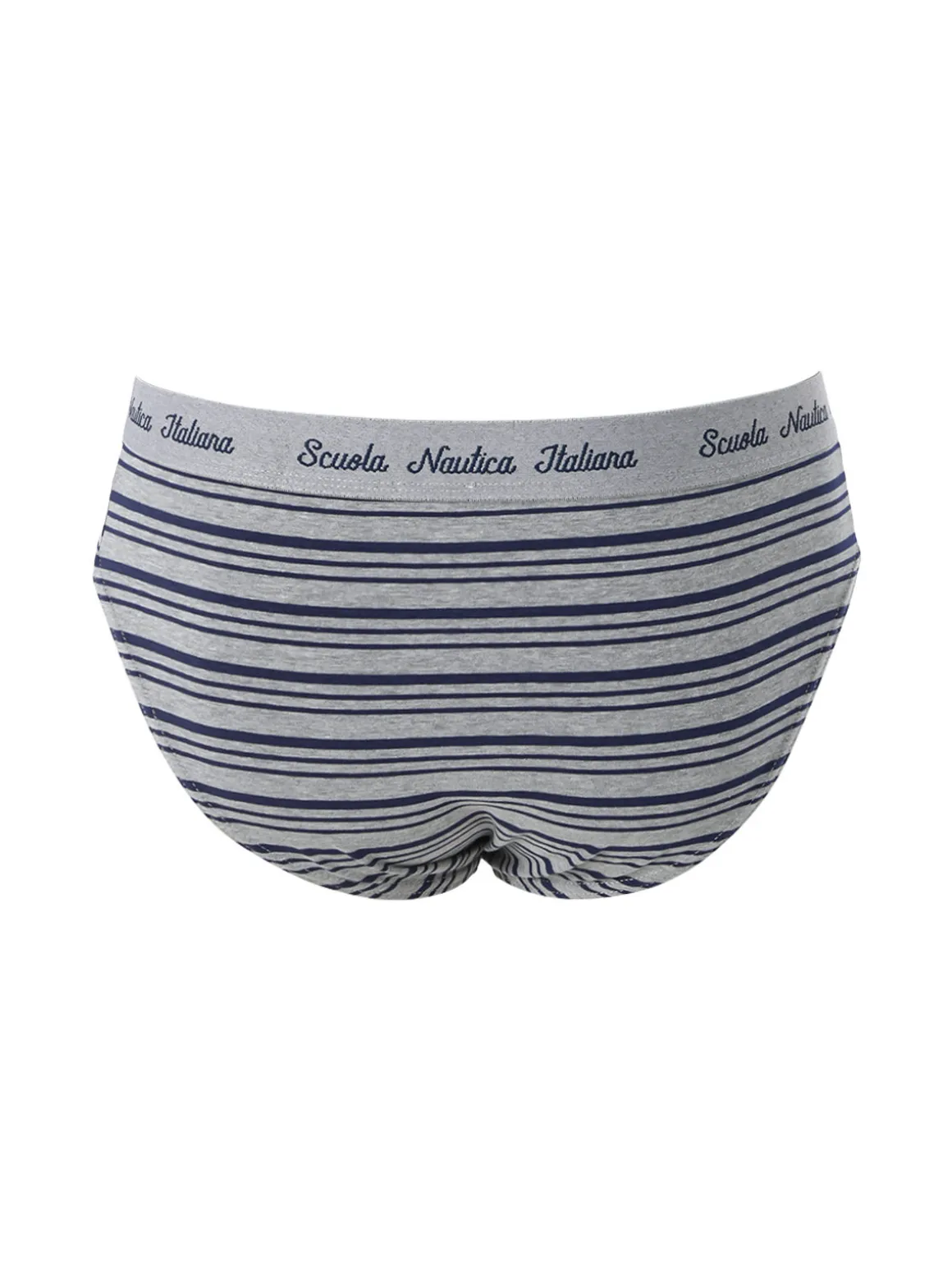 Scuola Nautica Italiana Slip da uomo a righe in cotone elasticizzato - grigio