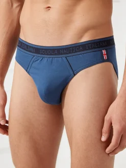 Scuola Nautica Italiana Slip da uomo in cotone tinta unita